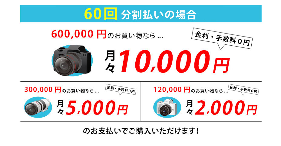iVbsONWbgj60񕥂̏ꍇA300,000~̃JuE萔vŌX5,000~̂xłw܂B